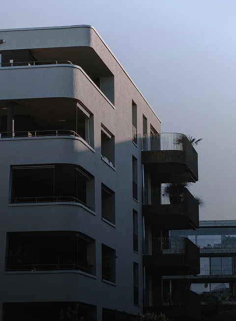 Modern multi-story residential building