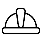 Structural engineering hard hat icon