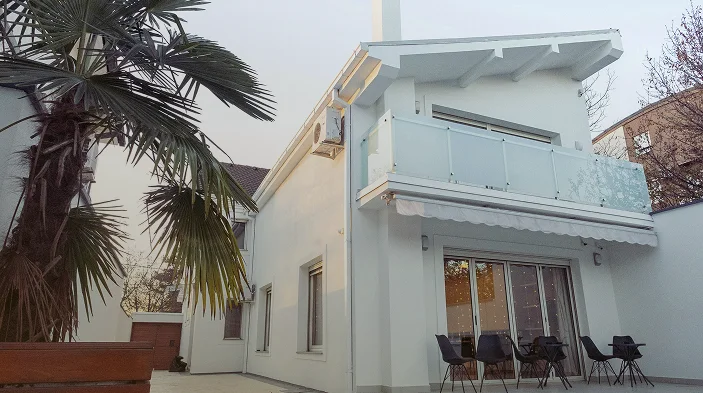 Completed white residential project in Southwest Florida